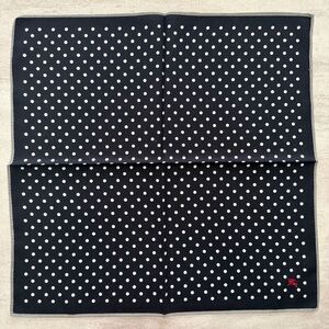 Burberry Black and White Polka Dot Scarf